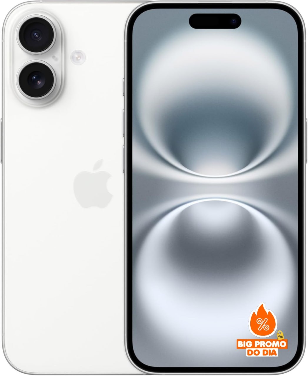 Apple iPhone 16 128GB - Tela OLED 6.1" - Câmera 48MP - Branco
