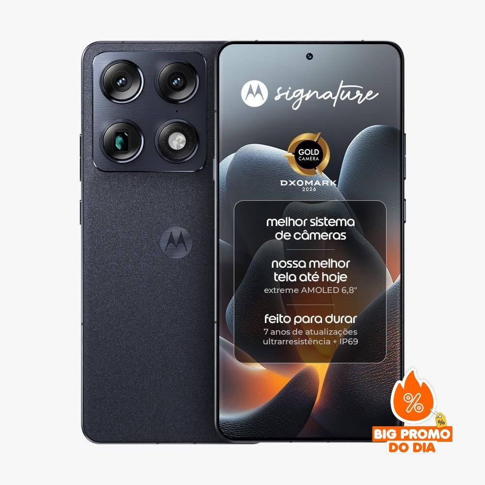 Motorola Signature 5G - 512GB 24GB RAM - Câmera 50MP Sony - Preto