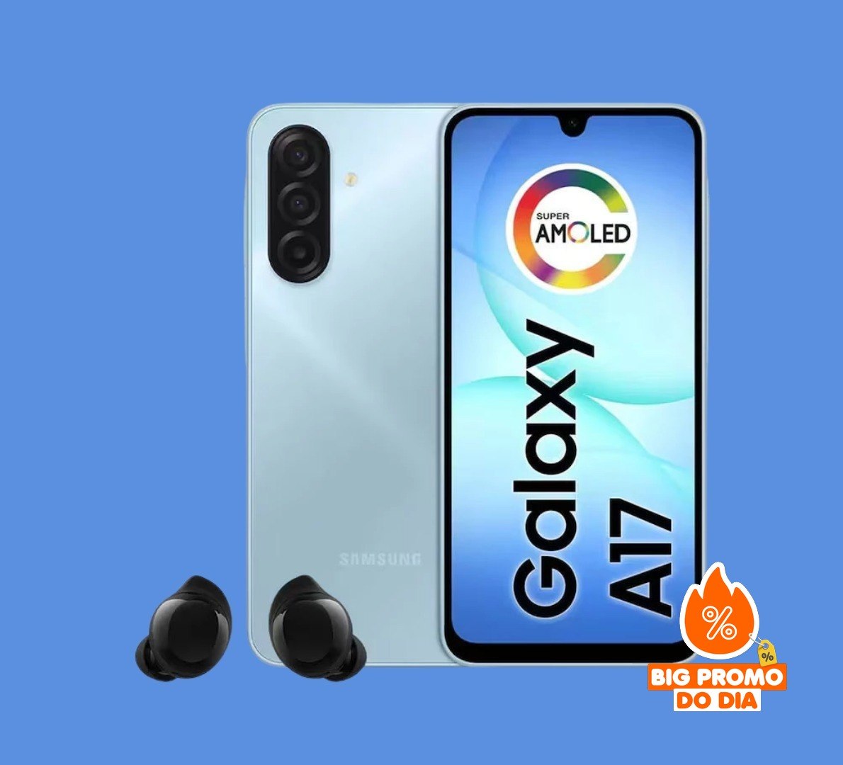 Smartphone Galaxy A17 128GB 4G + Fone Galaxy Buds Galaxy Samsung