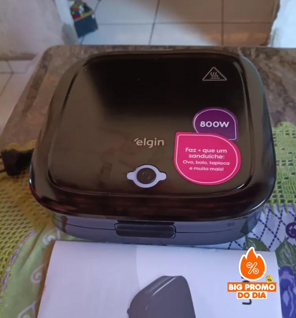 Sanduicheira Duo Time Elgin 800W Aquecimento Duplo - 220v