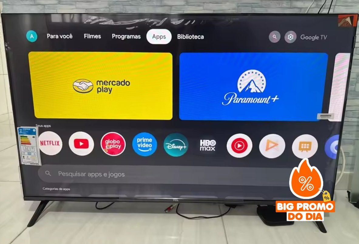 Smart TV TCL 43" QLED Full HD Google TV