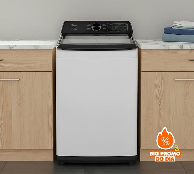 Lavadora de Roupas Midea 12kg 10 Programas de Lavagem Wave Impeller