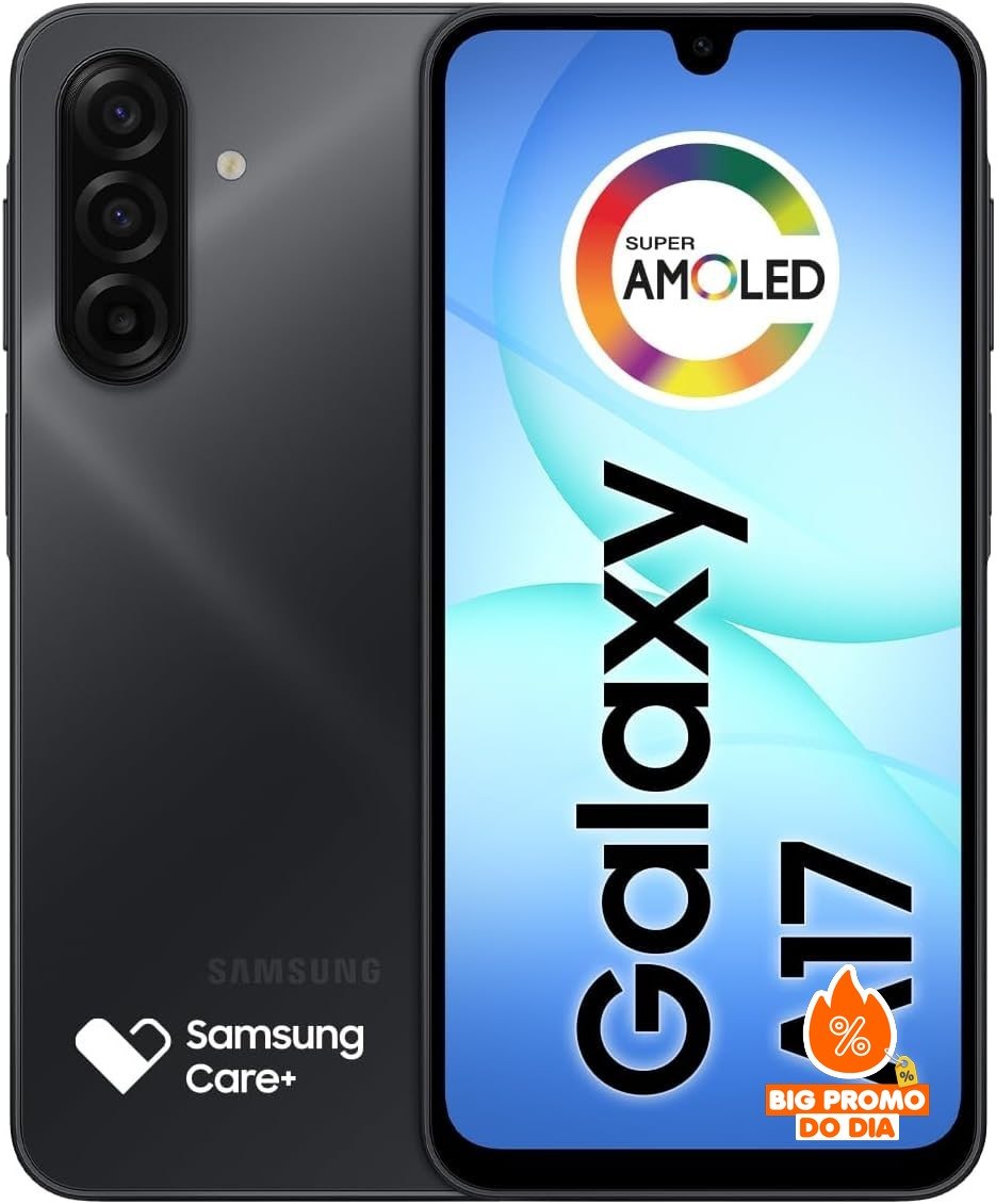Samsung Galaxy A17 - 128GB 4GB RAM - Câmera 50MP - Preto