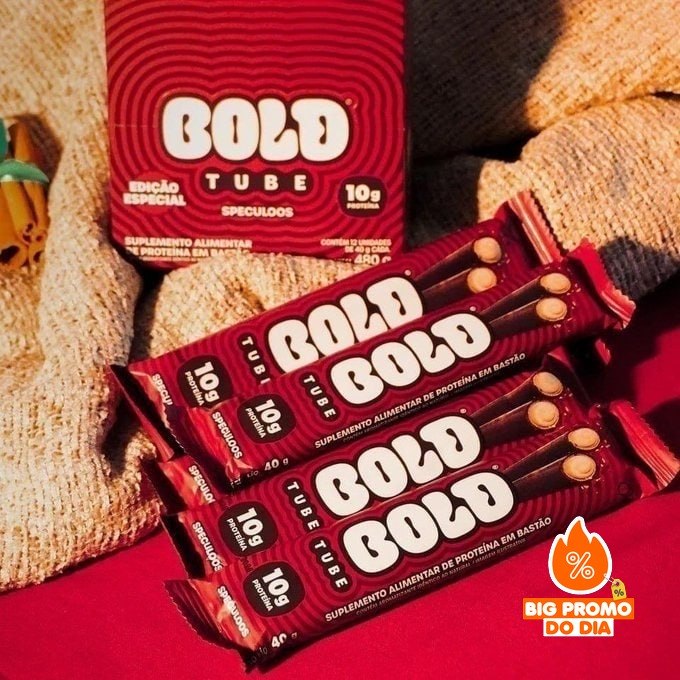 Caixa com 12 Chocolates Proteicos Bold Avelã 10g de Proteína