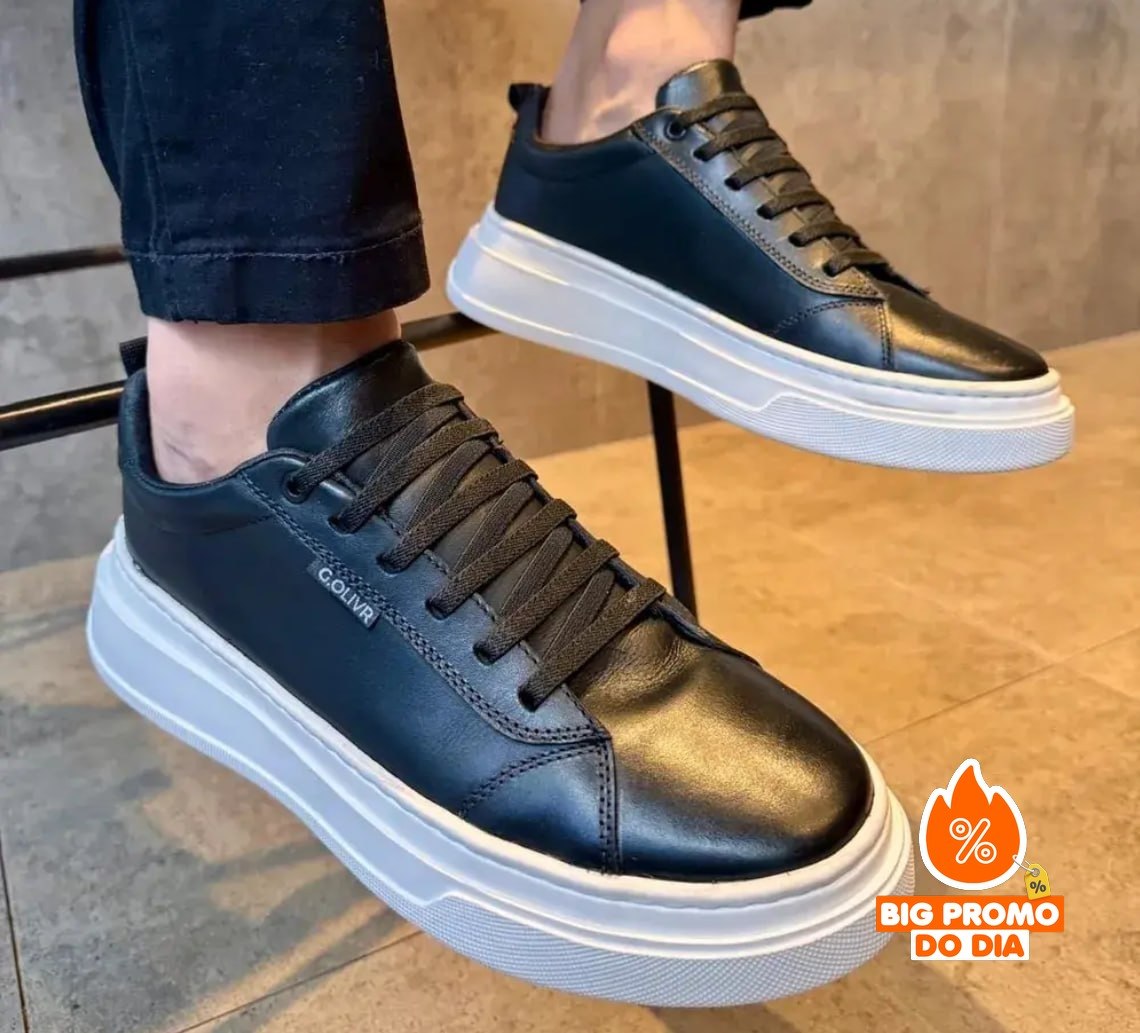 Sapato Masculino Casual Couro Legítimo KARM - Opções de Cores