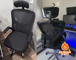 🪑 Cadeira de escritório Diretor c/ Encosto de Cabeça Flink Healer