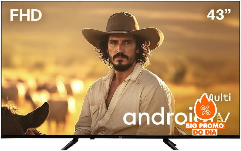 Multilaser Smart TV 43" Multi DLED Android TV Full HD - 3 HDMI