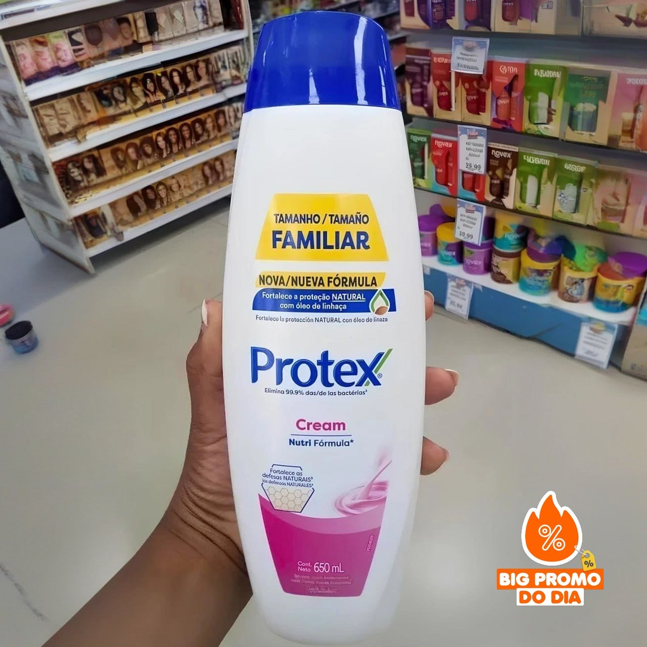 🫧 Sabonete Líquido Antibacteriano Protex Cream 650ml