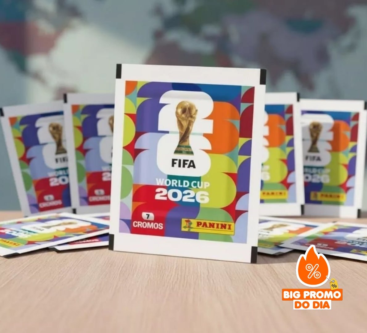 ️ Kit 140 Figurinhas Copa do Mundo 2026 - 20 Envelopes