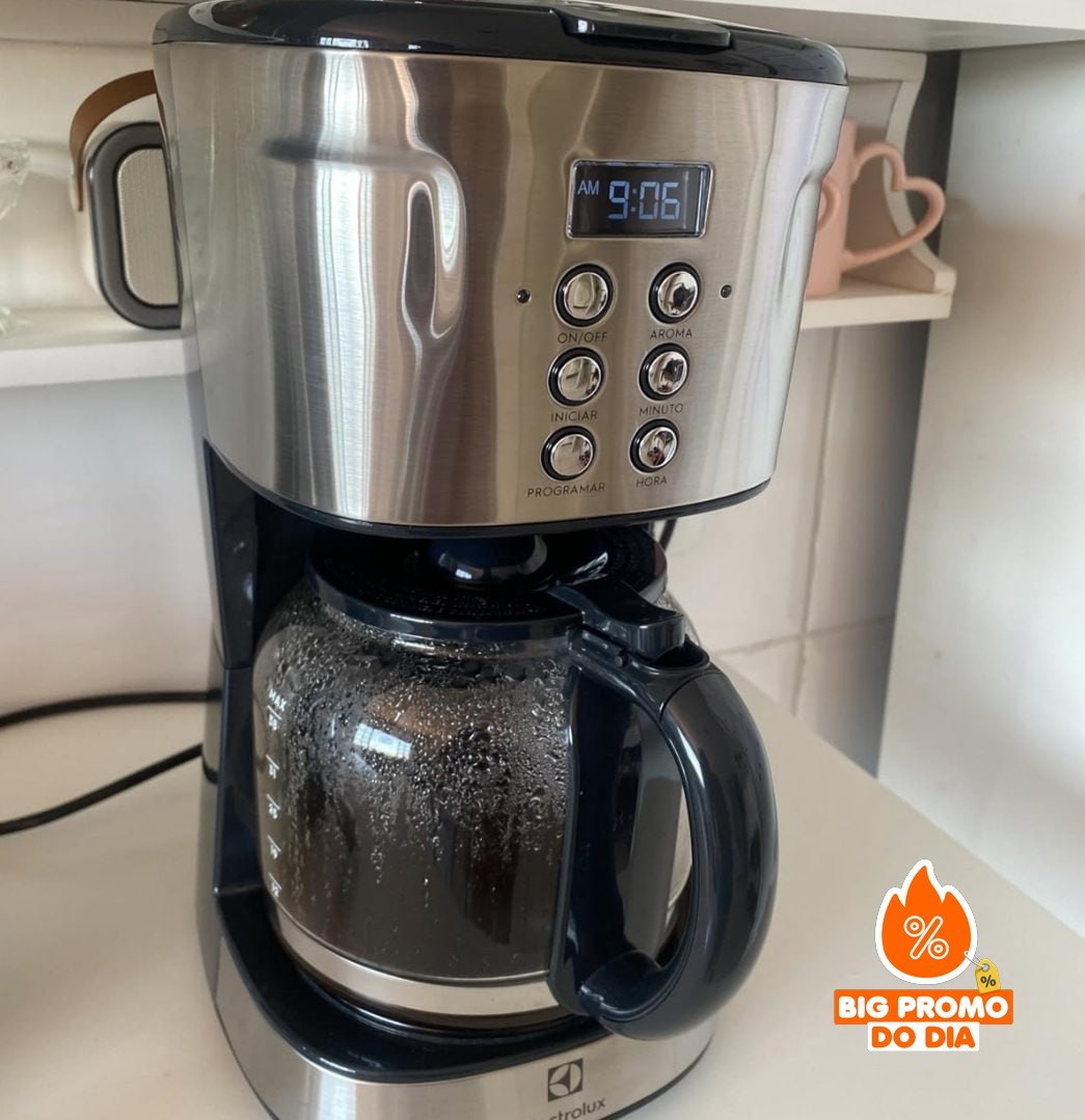 ️ Cafeteira Elétrica Electrolux 1,5L 38 Xícaras Painel Digital 127v