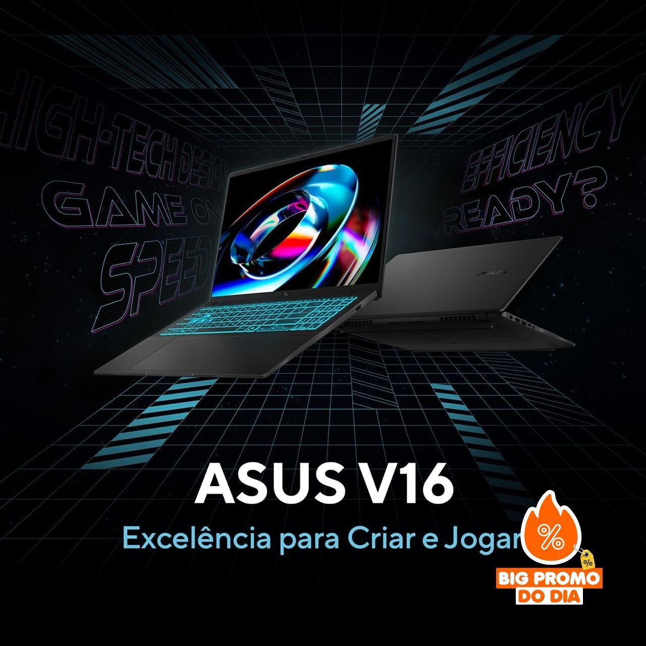 Notebook ASUS V16 RTX 4050, Core 5, 8GB, 512GB SSD