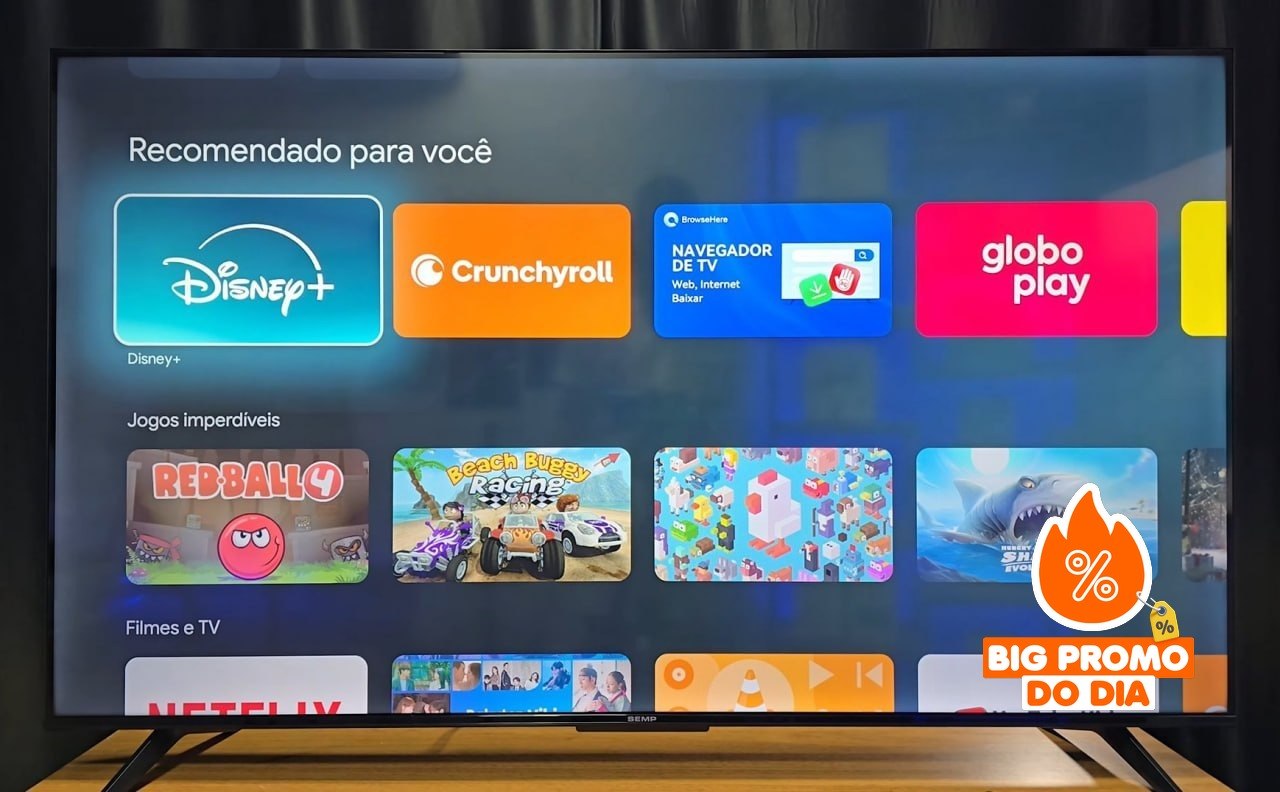 Smart TV SEMP 50” 4K UHD Google TV