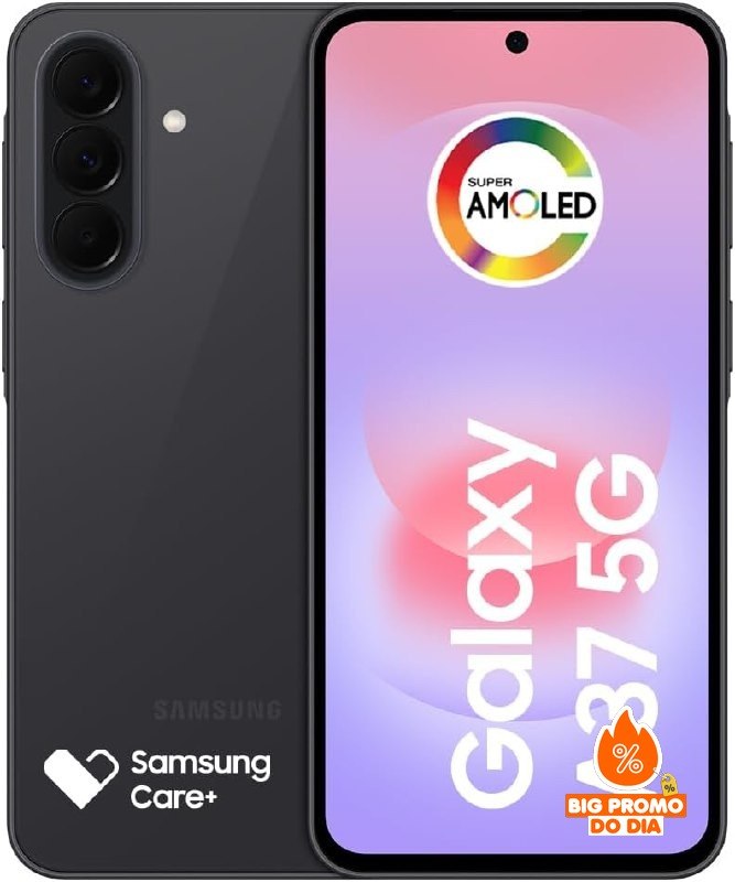 Samsung Galaxy A37 5G - 128GB 6GB RAM - Tela AMOLED 6.7" - Bateria 5.000mAh