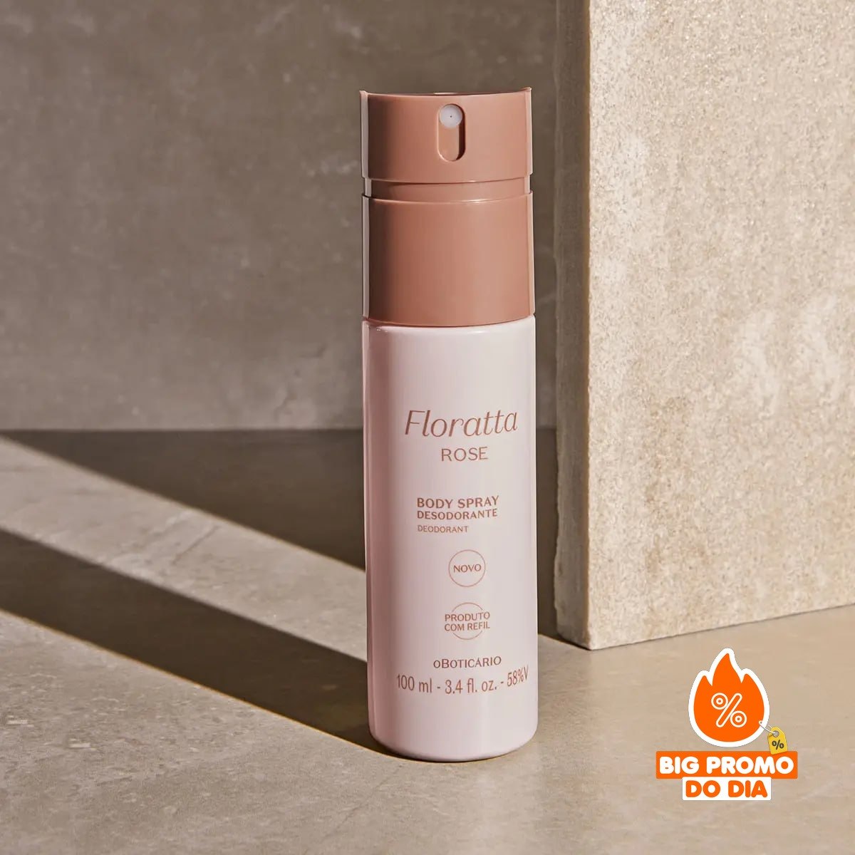 Body Spray O Boticário Floratta Rose Feminino 100ml