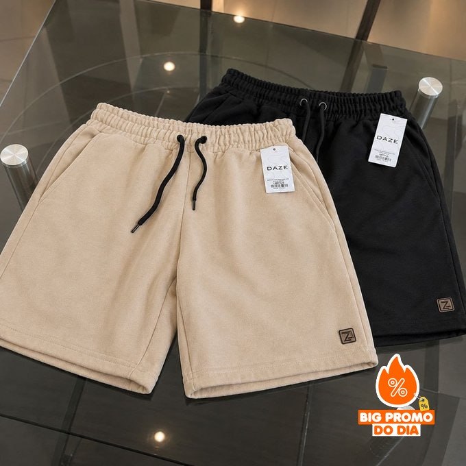 🩳 Kit 2 Bermuda Shorts Masculino Moletinho Curta
