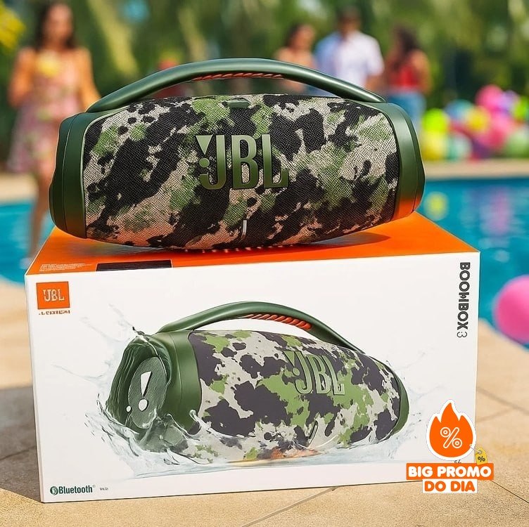 Caixa Som Bluetooth Jbl Boombox 3 Bivolt 180W