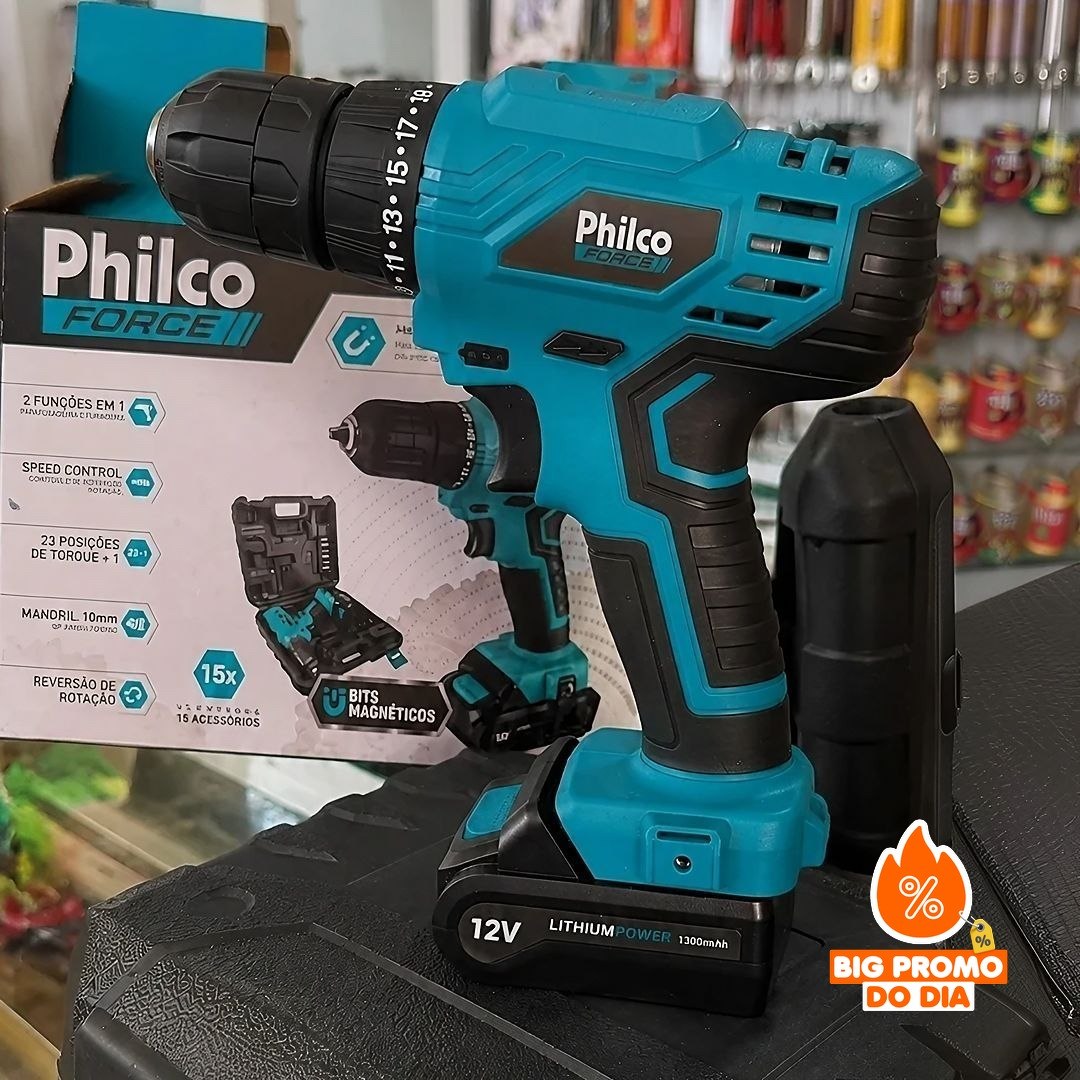 Parafusadeira Force Bivolt 2 em 1 800RPM PPF12 Philco
