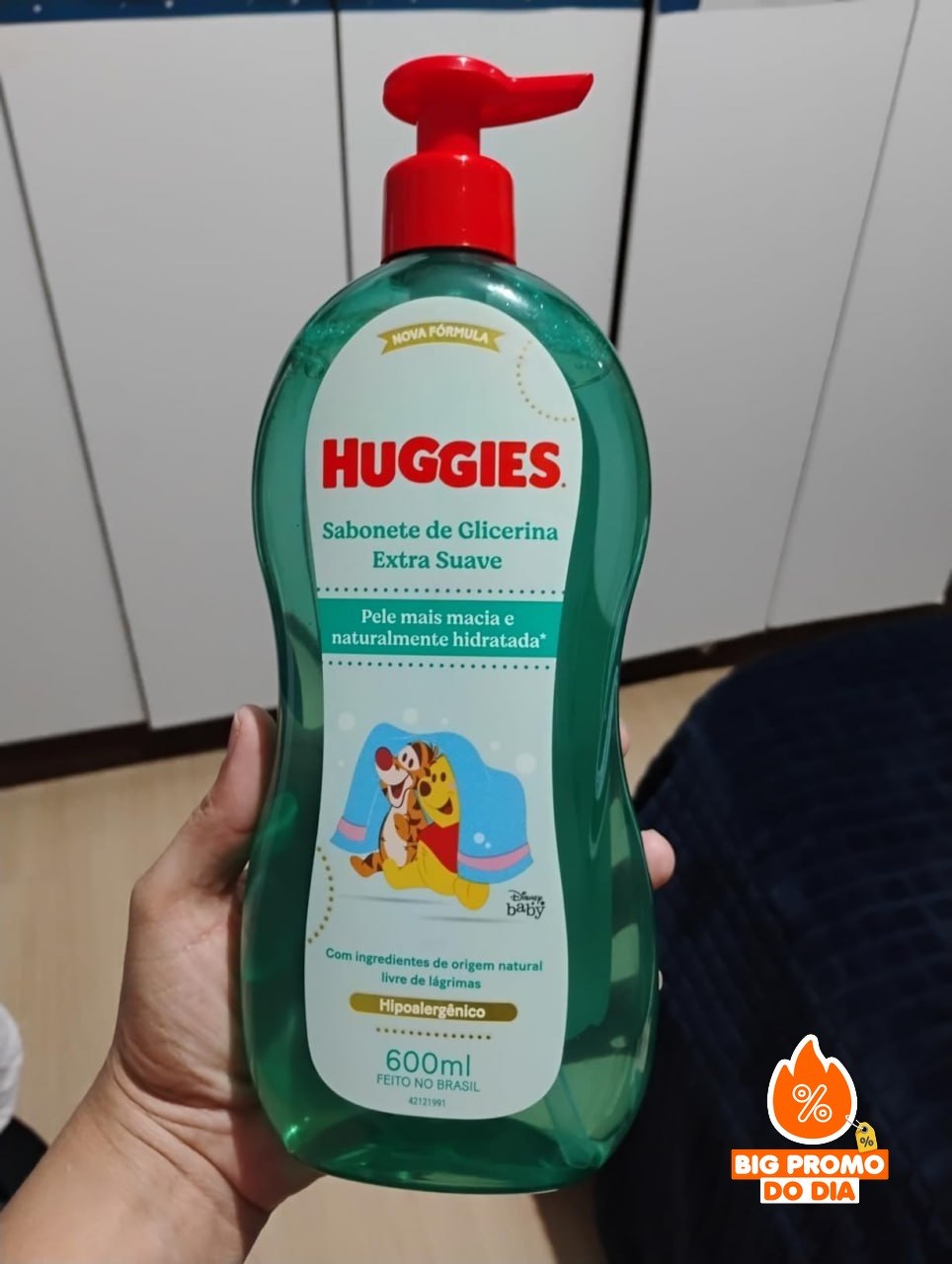 🫧 Sabonete Líquido de Glicerina Huggies Extra Suave - 600ml
