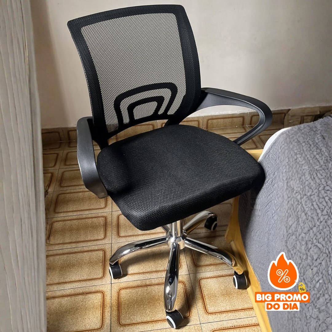 Cadeira de Escritório Giratória Or Design 3310 Preta Ergonomica