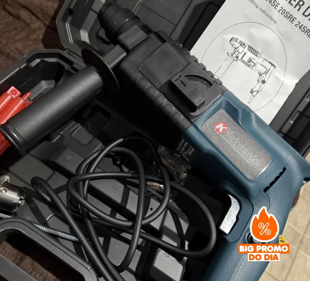 Martelete Furadeira 3KG 1000W Sds Plus Elétrico 110V