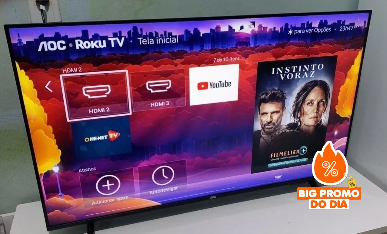 Smart TV AOC 43" Full HD Roku TV