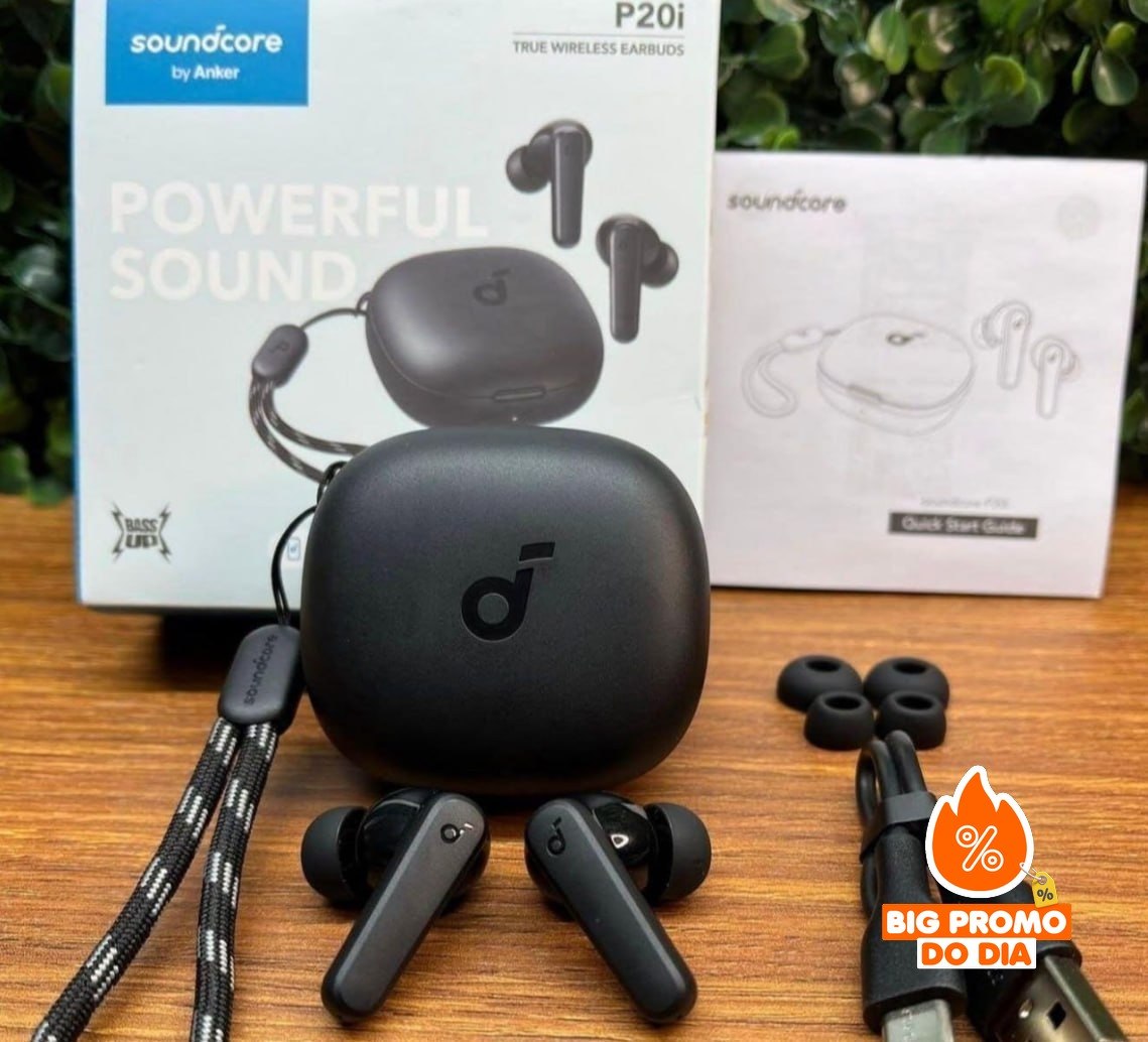 Fone de Ouvido Bluetooth 5.3 soundcore P20i Anker (5 cores)