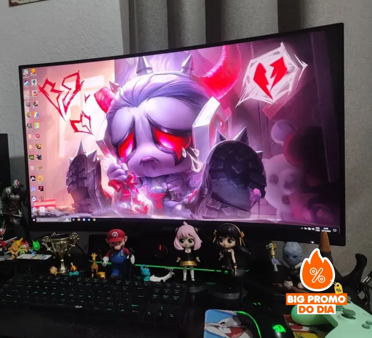Monitor Gamer Curvo AOC AGON QUAD 32", 180Hz, 0,5ms, VA