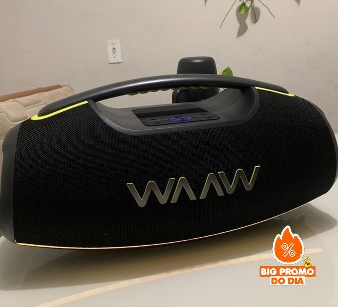 Caixa de Som Boombox Waaw by Alok Hyperboom 1000 Bluetooth À Prova d Água