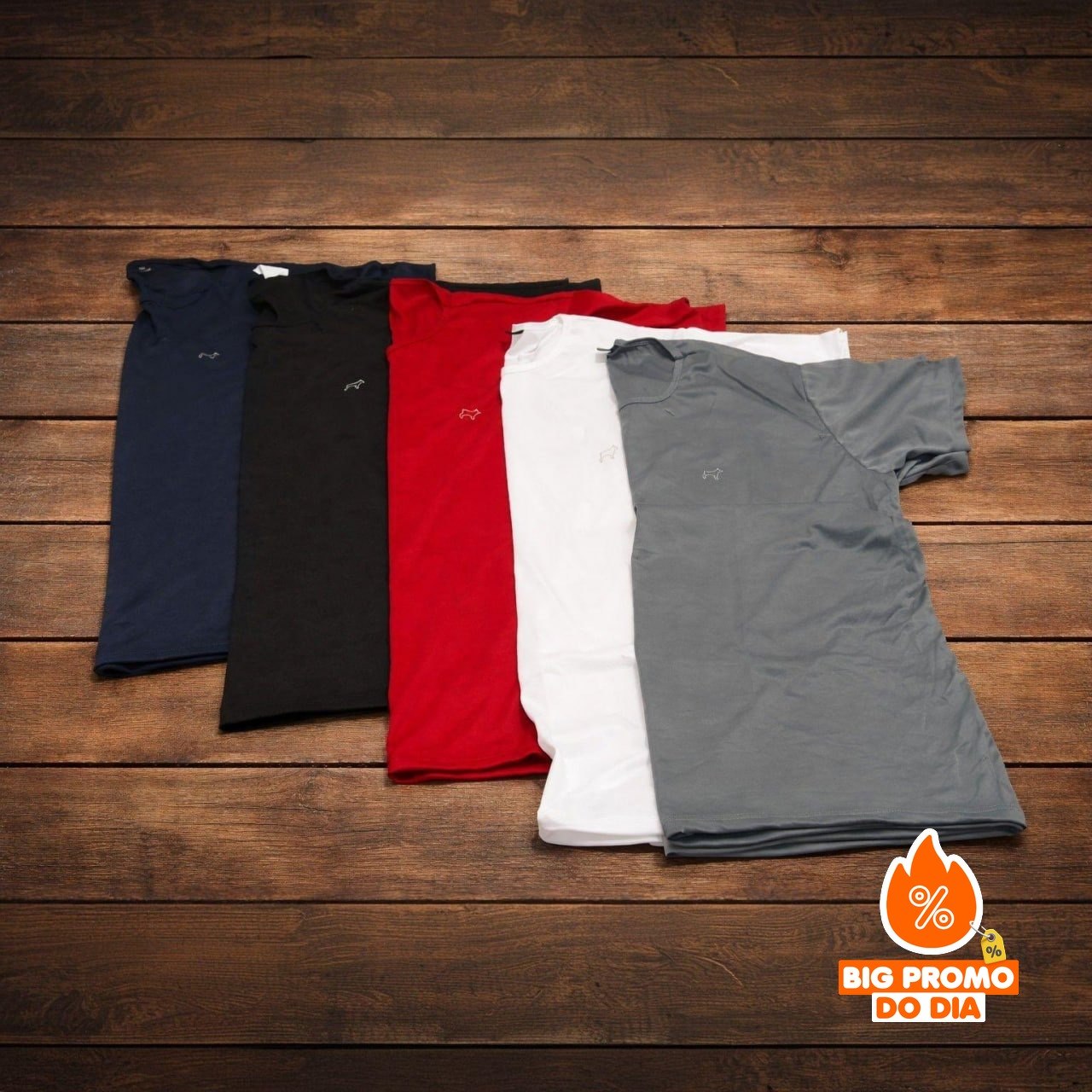 Kit 5 Camisetas Parvori Dry Fit Academia Esportes - Slim Fit