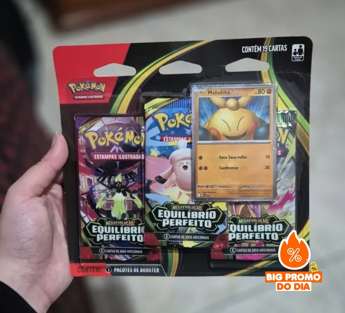 Cartas Pokémon Equilíbrio Perfeito Makuhita 19 Cards Copag
