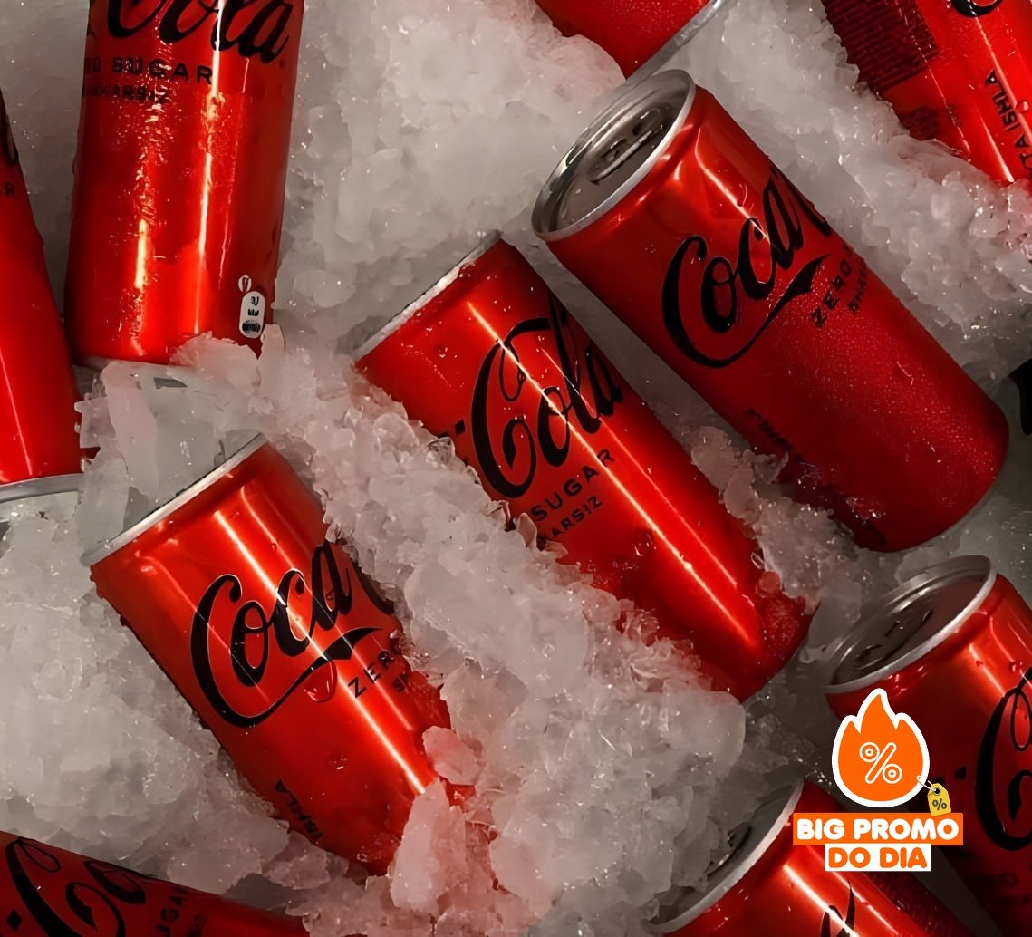 2x Coca Cola Sem Açúcar Lata 310ml 6 unidades