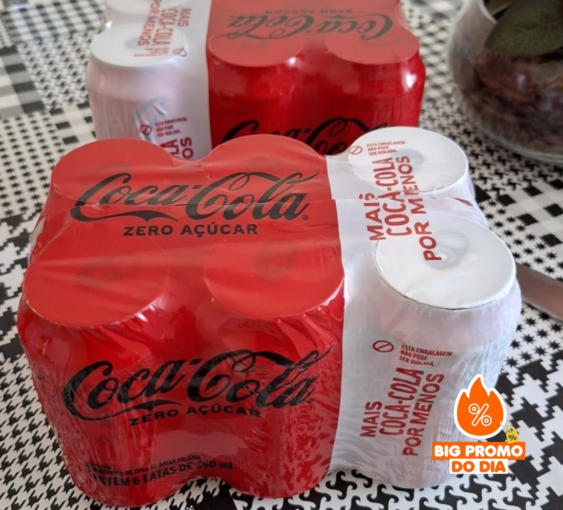 Pack de Coca-Cola sem Açúcar 350mL 6 unidades