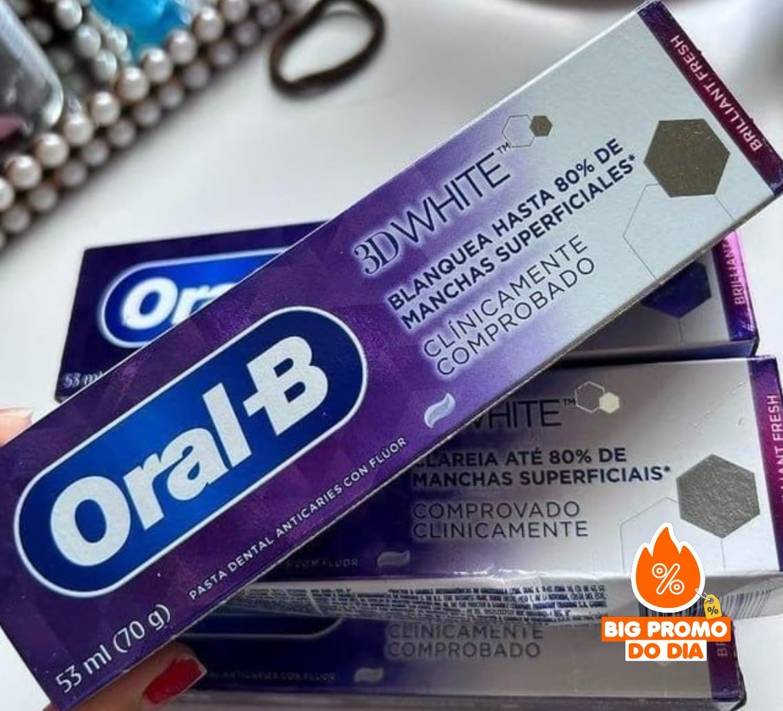 2x 3 Unid Oral-B Pasta de Dente 3D White Brilliant Fresh
