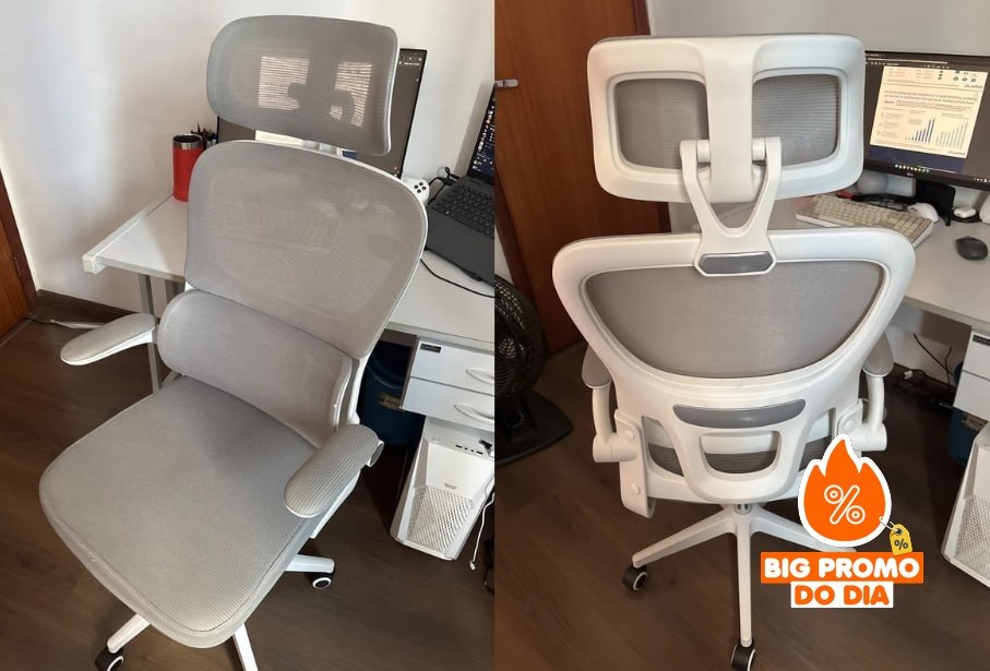 🪑 Cadeira Escritório Ergonômica Genebra G500 Luvinco Cor Cinza