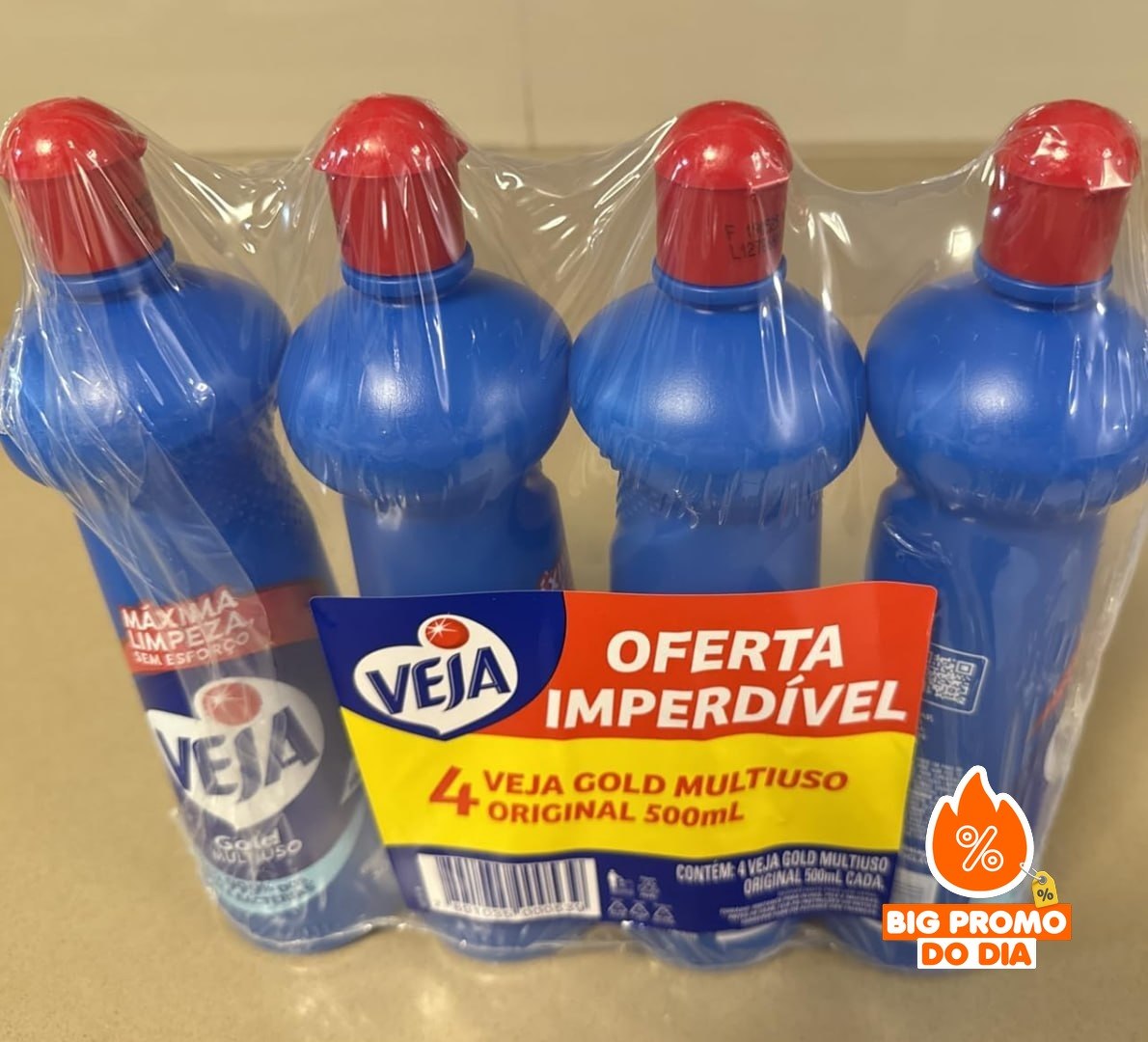 🫧 Kit com 4 Limpadores Veja Gold Multiuso 500ml