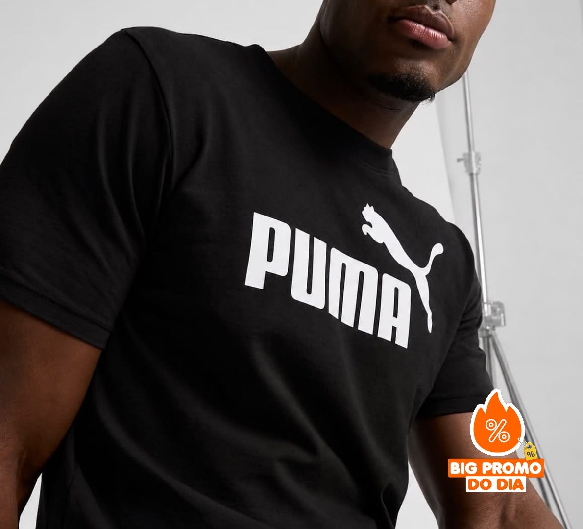 Camiseta Ess Logo Tee Puma Preta
