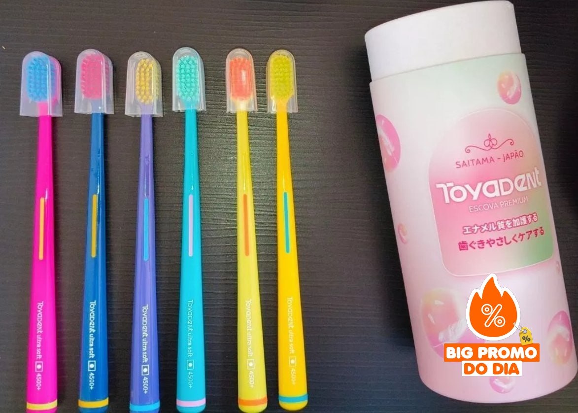 🪥  Kit 6 Escovas de Dente Ultra Macias TOYADENT