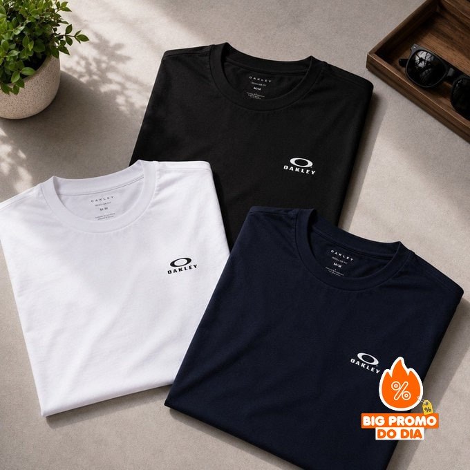 Kit com 3 Camisetas Oakley Ellipse