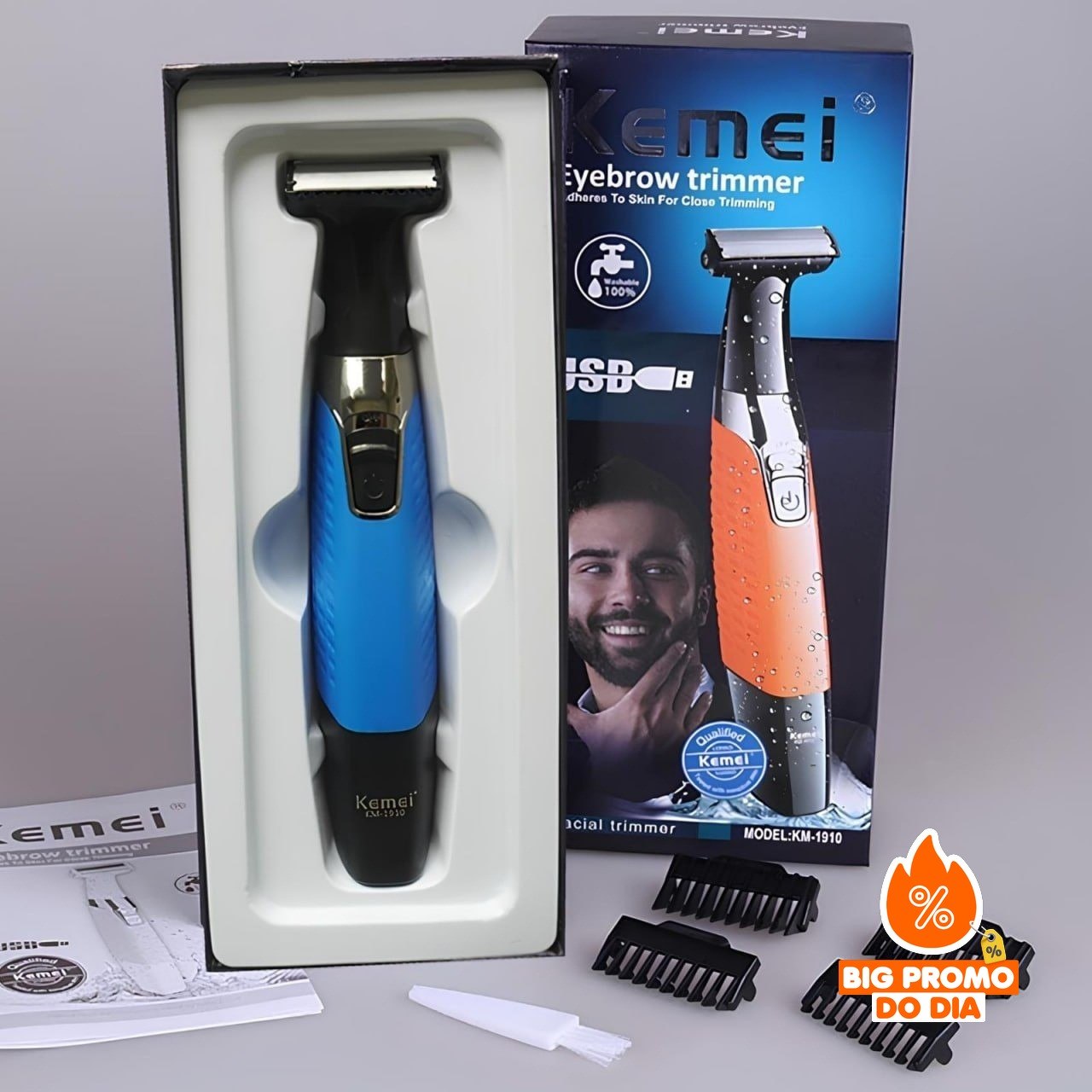 🪒 Barbeador Elétrico Prova D'água Kemei
