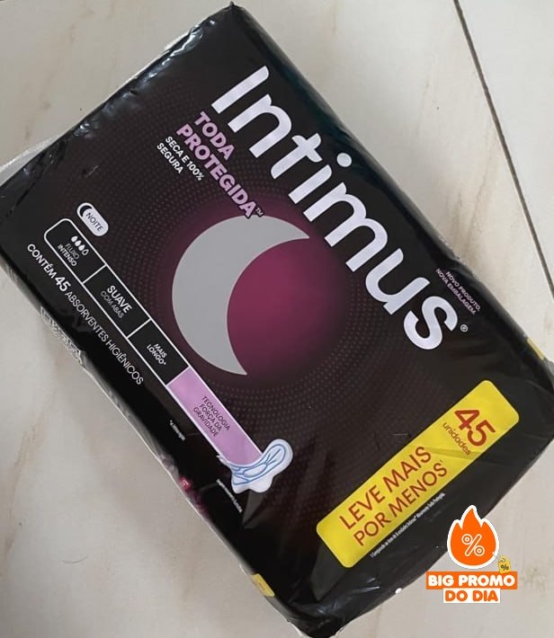 Absorvente Intimus Toda Protegida Noturno, 45 un suave C/ abas