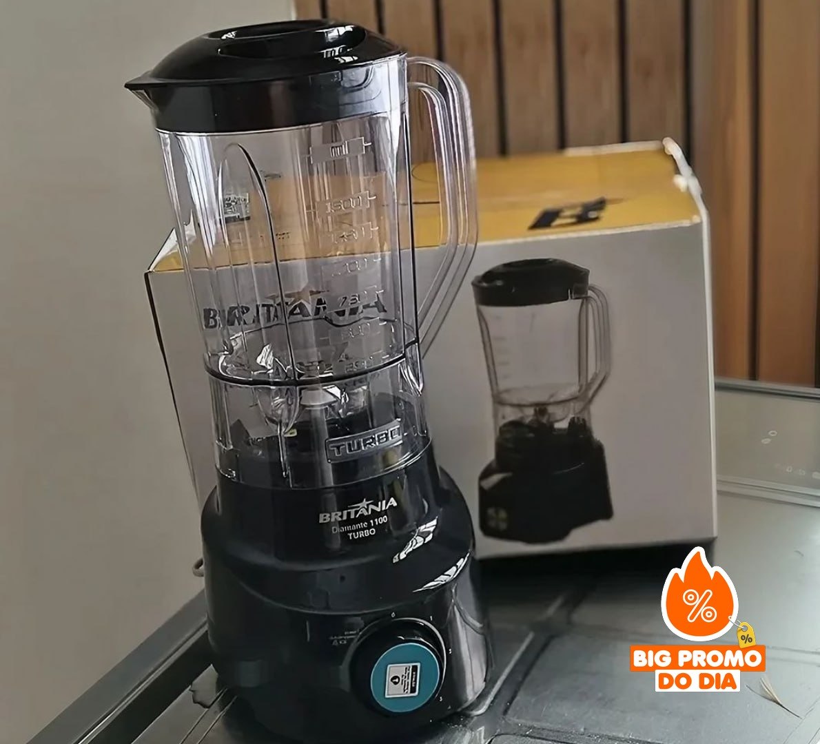 Liquidificador Britânia 2,6L 4 Velocidades Diamante 1100