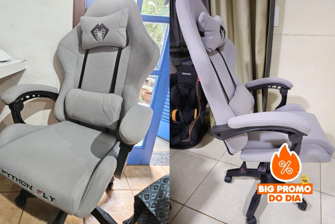🪑 Cadeira Gamer Python Fly em Tecido Respirável