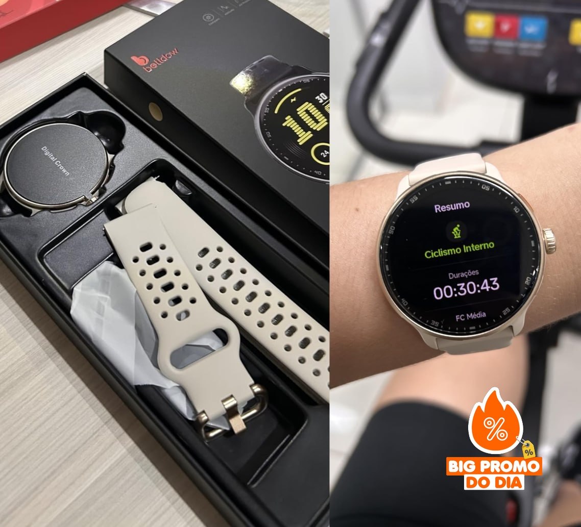 ⌚️ Relógio Smartwatch Bettdow Amoled Esportivo Gps Titanium