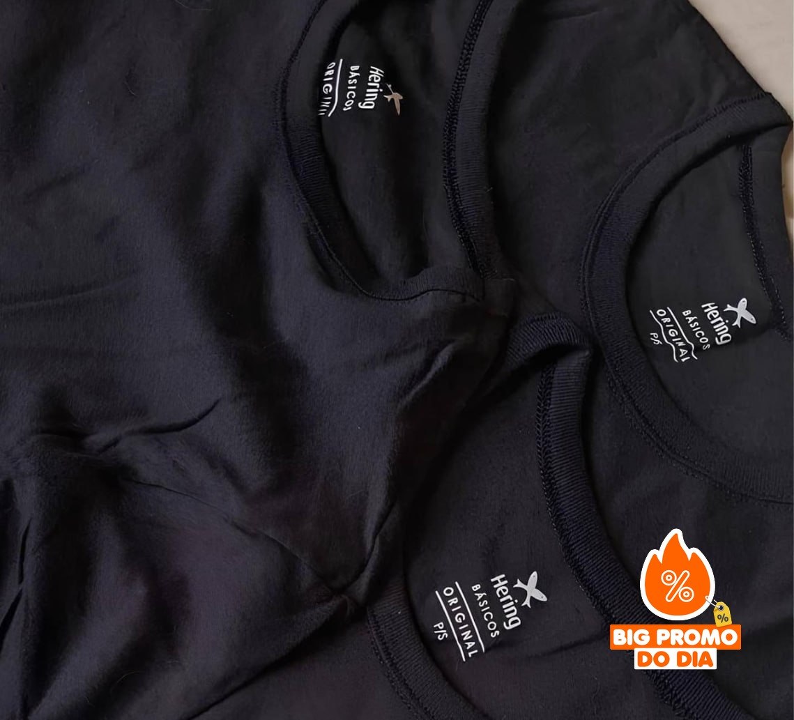 Kit Com 5 Camisetas Slim Hering - Opções de Cores