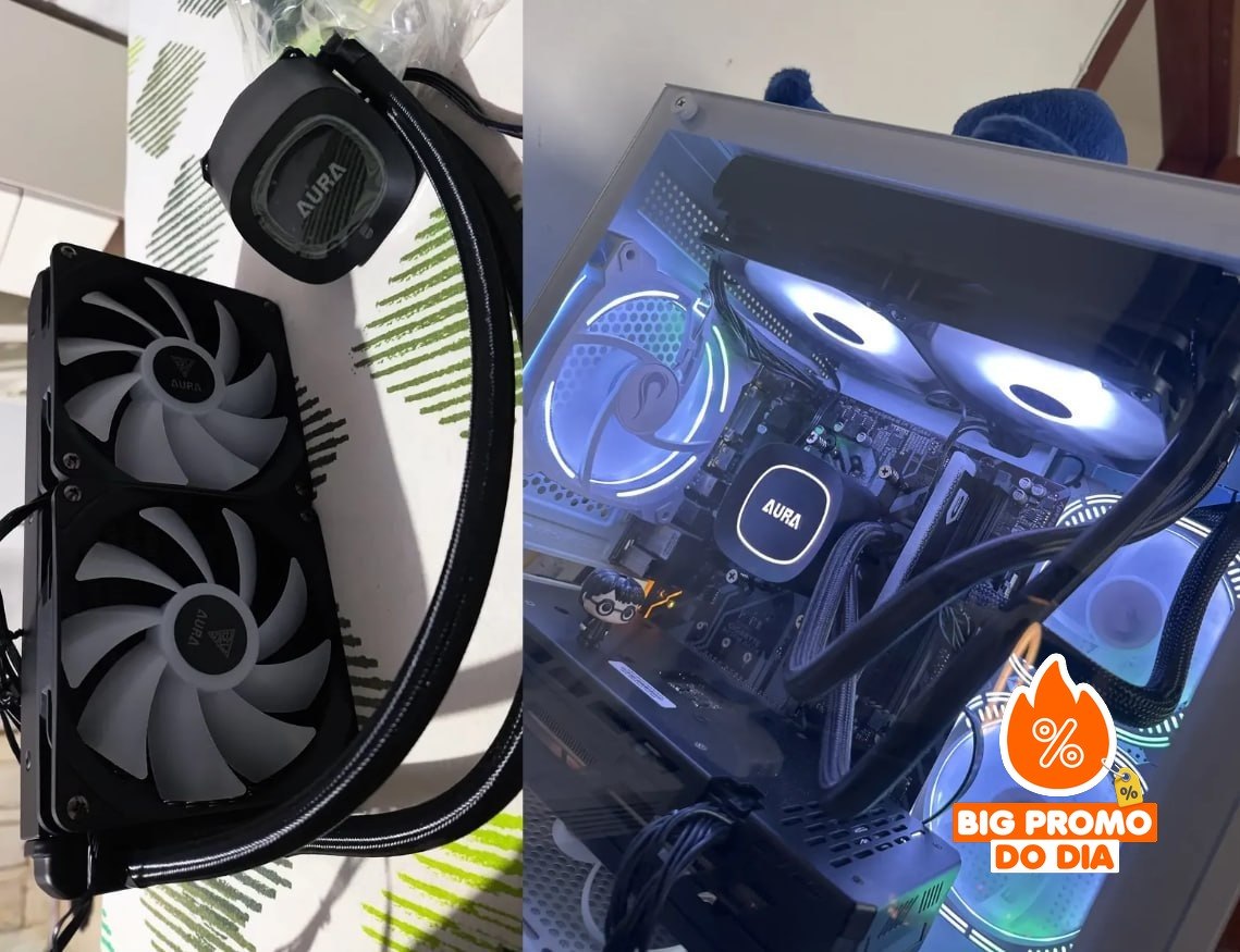 Water Cooler Gl240 Lite Aura Argb Preto Gamdias