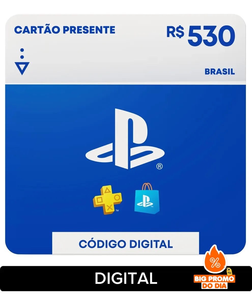Sony PlayStation Store Gift Card R$ 530 (Digital)