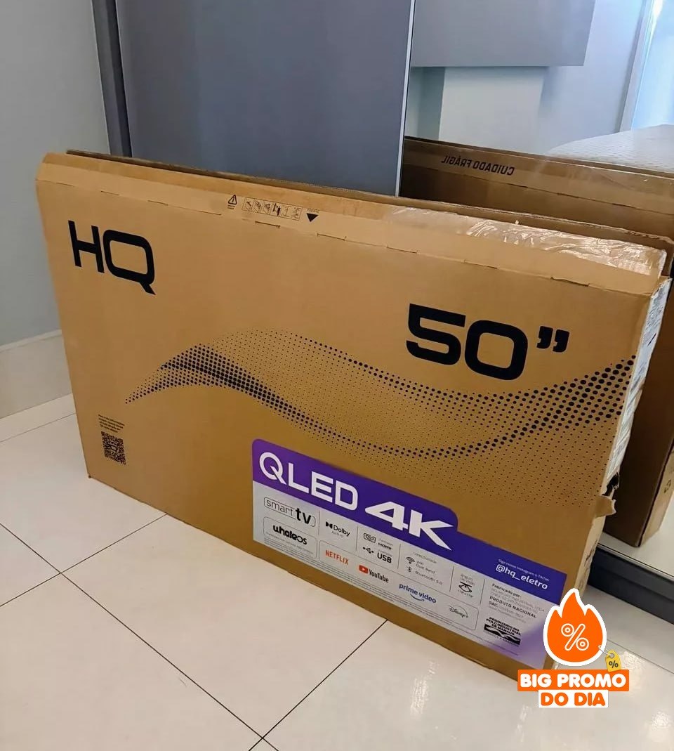 Smart TV HQ QLED 50 Polegadas HQ-QLED50SM 4K Wi-Fi Bluetooth