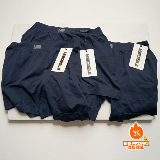 Kit com 6 Cuecas Boxer Seamless Insider