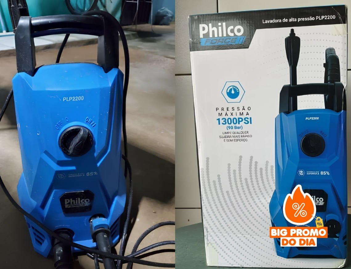 Lavadora de Alta Pressão Jato Compacta Philco 1300W - 127/220v
