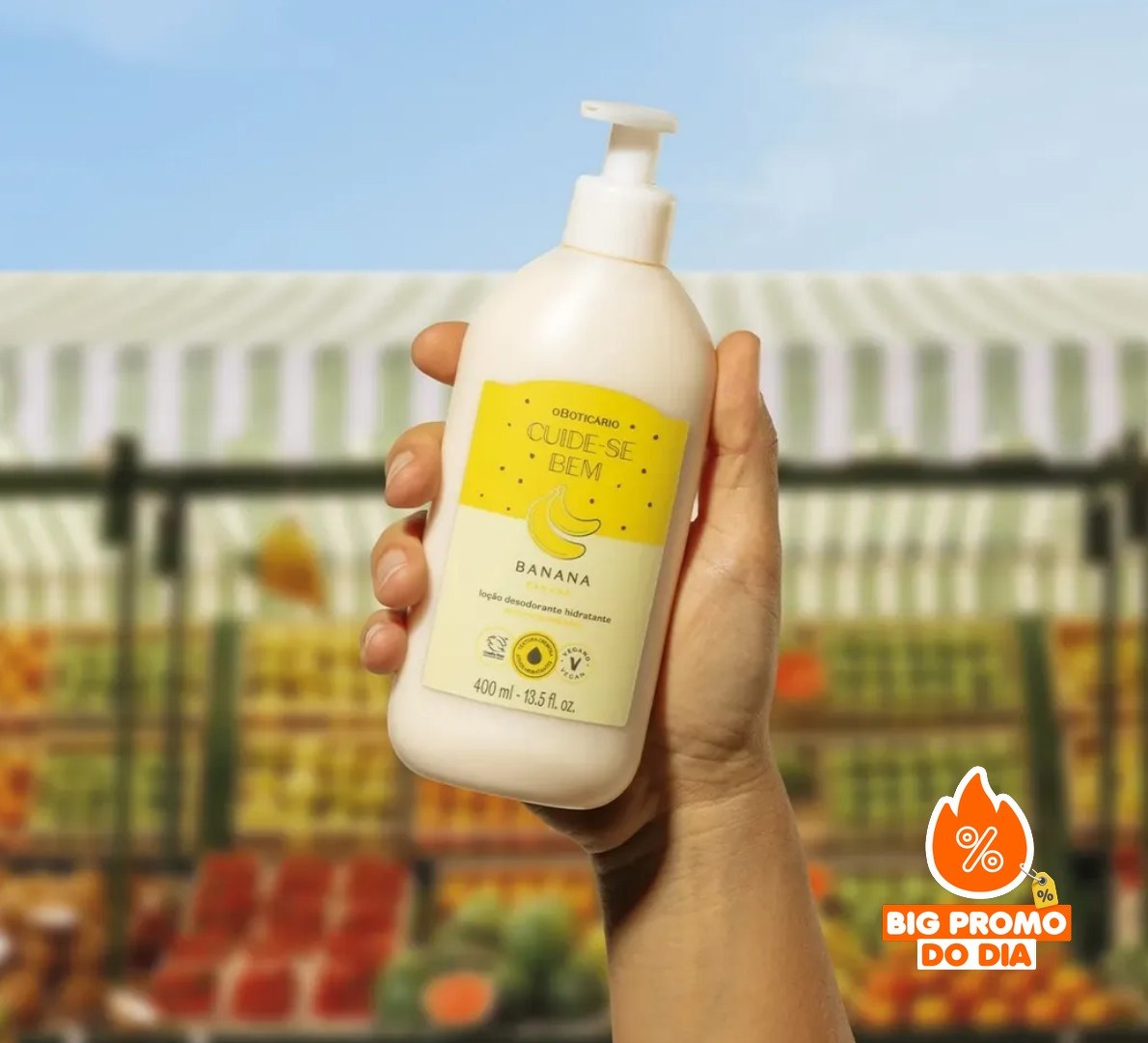 O Boticário Cuide-se Bem Feira Banana Loção Corporal 400ml